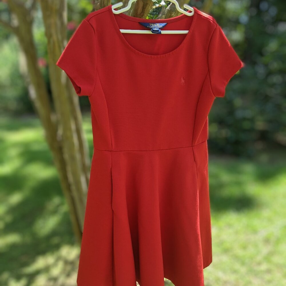 Girls' Red Polo Ralph Lauren Dress Size: Medium (8/10)